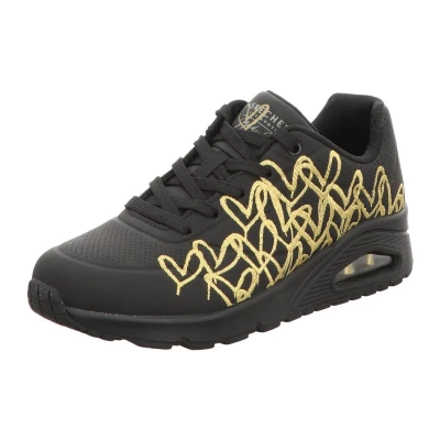 Skechers Uno Golden Heart black/gold dámské tenisky