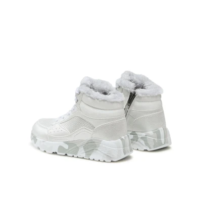 Skechers Uno Lite Camo Dazzle silver/grey dětské zimní boty