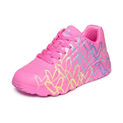 Skechers Uno Lite Metallic Joy Jr hot pink dětské tenisky
