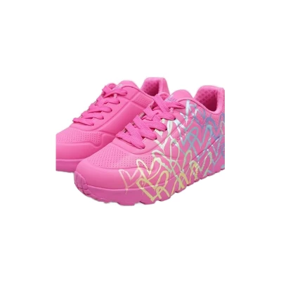 Skechers Uno Lite Metallic Joy Jr hot pink dětské tenisky