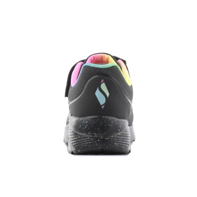 Skechers Uno Lite Rainbow Specks K black/multi rainbow dětské tenisky