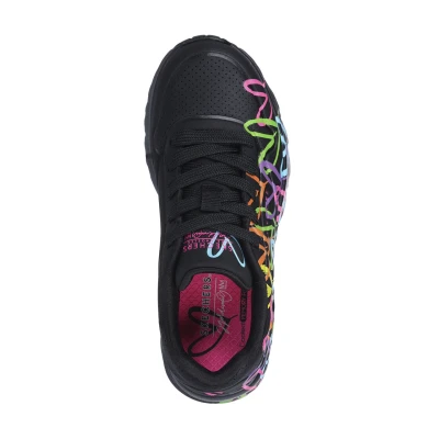 Skechers Uno Lite X JGoldCrown Lace Up K black/multi dětské tenisky