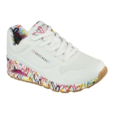 Skechers Uno Loving Love W white dámské tenisky