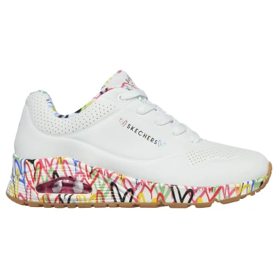 Skechers Uno Loving Love W white dámské tenisky