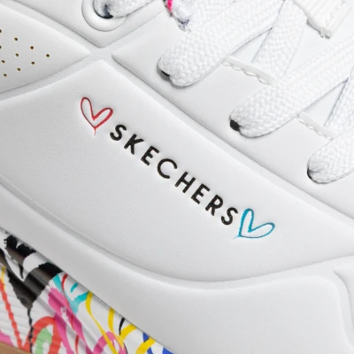 Skechers Uno Loving Love W white dámské tenisky