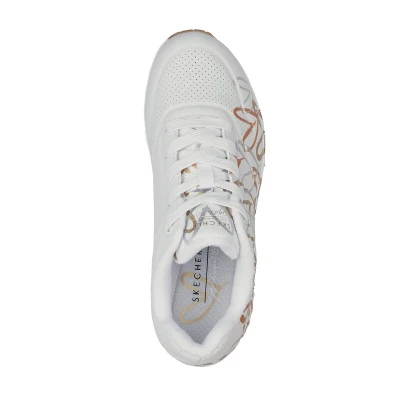 Skechers Uno Metallic Love W white/gold dámské tenisky