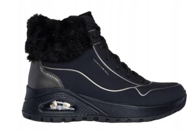 Skechers Uno Rugged Zip Up black/black dámské zimní boty