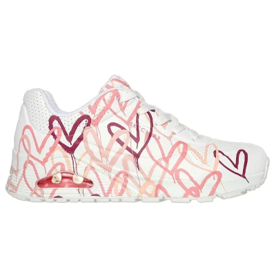 Skechers Uno Spread The Love W white/multi pink dámské tenisky