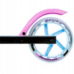 Raven Pastelle BLACK/PINK 145 mm koloběžka s ruční brzdou a odpružením