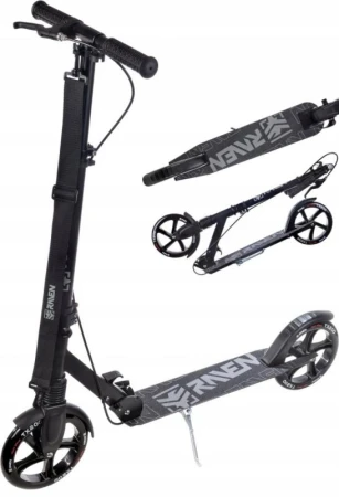 Raven Straight PRO black 200 mm skládací odpružená koloběžka s ruční brzdou Raven Straight PRO black 200 mm skládací odpružená koloběžka s ruční brzdou