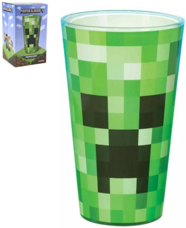 Sklenice Minecraft Creeper 400ml s potiskem dárkové balení Sklenice Minecraft Creeper 400ml s potiskem dárkové balení