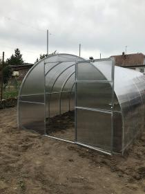 Skleník zahradní GULLIVER 4x3 m oblouk, polykarbonát