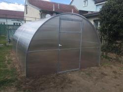 Skleník zahradní GULLIVER 4x3 m oblouk, polykarbonát