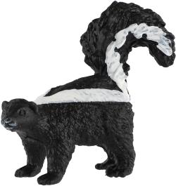 Skunk pruhovaný 5cm zvířátko plastová figurka Zooted v sáčku Skunk pruhovaný 5cm zvířátko plastová figurka Zooted v sáčku