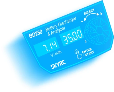 SkyRC BD250 analyzátor vybíjení baterií