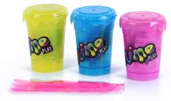 Slime Play výroba slizu kreativní set 3 kelímky se třpytkami a dino figurkou