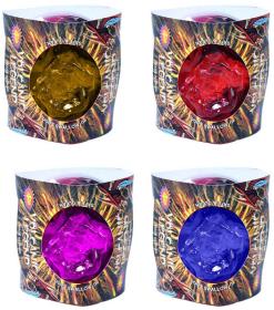 Sliz vulkán zábavná hmota s figurkou různé barvy v krabičce