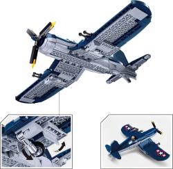 SLUBAN ARMY WWII Americký stíhací letoun F4U 550 dílků + 1 figurka (stavebnice)