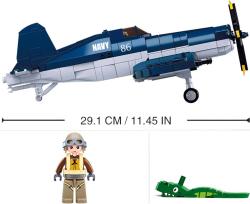 SLUBAN ARMY WWII Americký stíhací letoun F4U 550 dílků + 1 figurka (stavebnice)