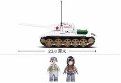 SLUBAN ARMY WWII Tank bílý T-34/85 518 dílků + 2 figurky (stavebnice)