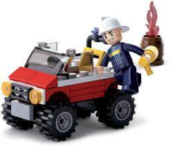 Sluban Fire Auto hasičské jeep 58 dílků + 1 figurka (stavebnice)