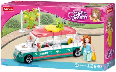 Sluban Girls Dream Auto limuzína 117 dílků + 1 figurka (stavebnice)