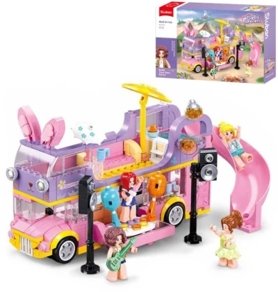 Sluban Girls Dream Autobus hudební karavan 412 dílků + 4 figurky (stavebnice)