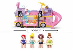 Sluban Girls Dream Autobus hudební karavan 412 dílků + 4 figurky (stavebnice)