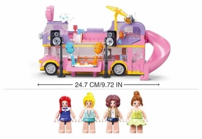 Sluban Girls Dream Autobus hudební karavan 412 dílků + 4 figurky (stavebnice)