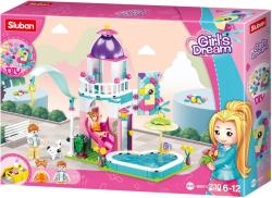 Sluban Girls Dream Domek se skluzavkou 230 dílků + 2 figurky (stavebnice)