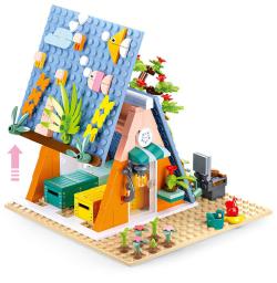 SLUBAN Girls Dream Kempování 341 dílků + 3 figurky (stavebnice)