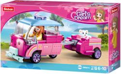 Sluban Girls Dream Kočičí vůz 116 dílků + 1 figurka (stavebnice)