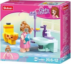 Sluban Girls Dream Koupelna 50 dílků + 1 figurka (stavebnice)