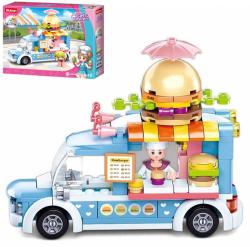 Sluban Girls Dream Mobilní hamburgerový stánek 154 dílků + 1 figurka (stavebnice)