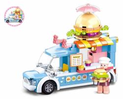 Sluban Girls Dream Mobilní hamburgerový stánek 154 dílků + 1 figurka (stavebnice)