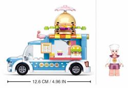 Sluban Girls Dream Mobilní hamburgerový stánek 154 dílků + 1 figurka (stavebnice)