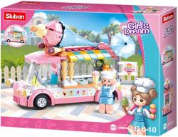 Sluban Girls Dream Mobilní zmrzlinový stánek 145 dílků + 1 figurka (stavebnice)