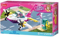 Sluban Girls Dream Soukromé letadlo 111 dílků + 1 figurka (stavebnice)