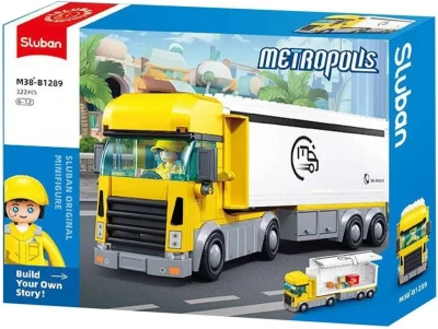 Sluban Metropolis Auto nákladní vůz 322 dílků + figurka (stavebnice)