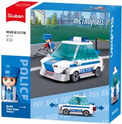 Sluban Metropolis Auto Policejní hlídka 97 dílků + figurka (stavebnice)