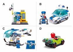 Sluban Metropolis Auto Policejní tříkolka 113 dílků + figurka (stavebnice)