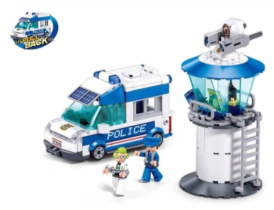 Sluban Metropolis Auto Policie s věží 245 dílků + 2 figurky (stavebnice)
