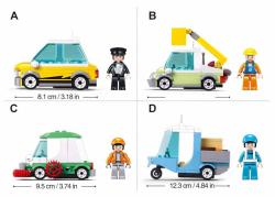 Sluban Metropolis Auto taxi zpětný chod 94 dílků + figurka (stavebnice)
