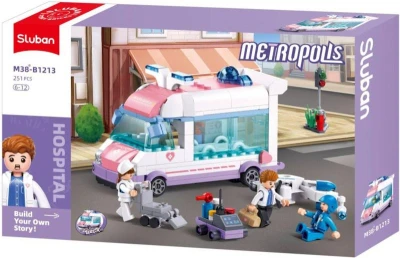 Sluban Metropolis Auto záchranná služba 251dílků + 3 figurky (stavebnice)
