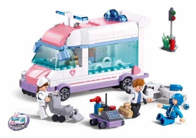 Sluban Metropolis Auto záchranná služba 251dielikov + 3 figúrky (stavebnica)