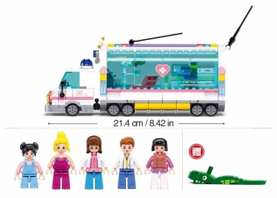 Sluban Metropolis Mobilný ošetrovací voz 477 dielikov + 5 figúrok (stavebnica)