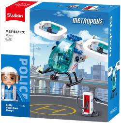Sluban Metropolis Policejní vrtulník 135 dílků + figurka (stavebnice)