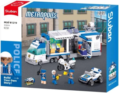 Sluban Metropolis Zásahová jednotka Policie 510 dílků + 4 figurky (stavebnice) Sluban Metropolis Zásahová jednotka Policie 510 dílků + 4 figurky (stavebnice)