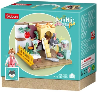Sluban Mini Handcraft Domeček pro kočičku 115 dílků + 1 figurka (stavebnice)