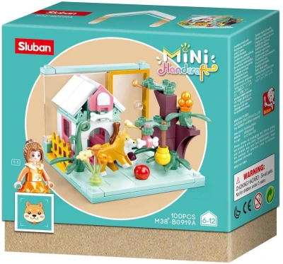 Sluban Mini Handcraft Domeček pro pejska 100 dílků + 1 figurka (stavebnice)